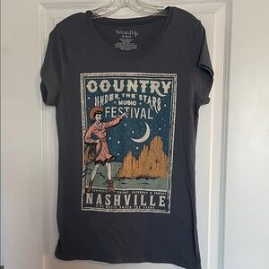 Wound Up Charcoal Festival Graphic Tee XL NWOT